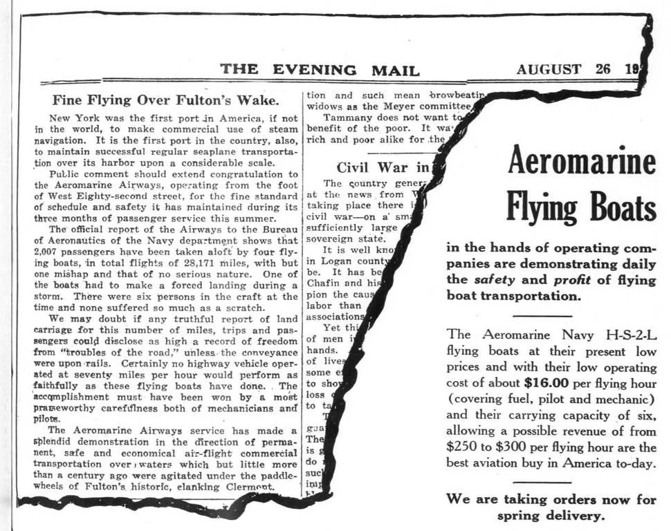 An illustration from Aviation Week 1921-10-17, 1921, leaf 9