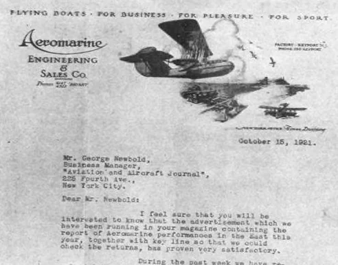 An illustration from Aviation Week 1921-12-12, 1921, leaf 11