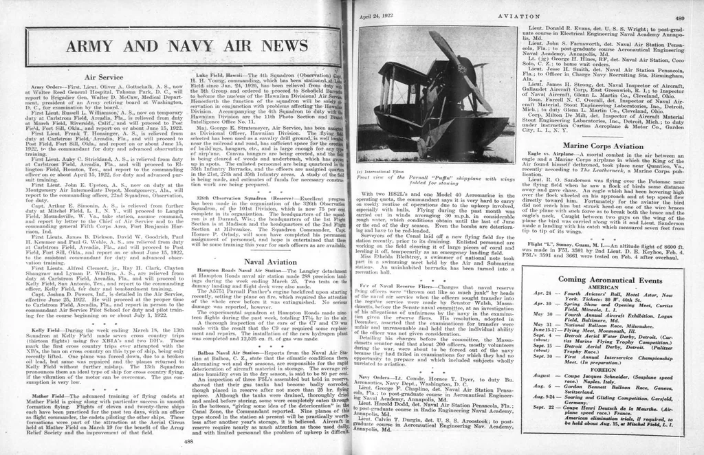 An illustration from Aviation Week 1922-04-24, 1922, leaf 9
