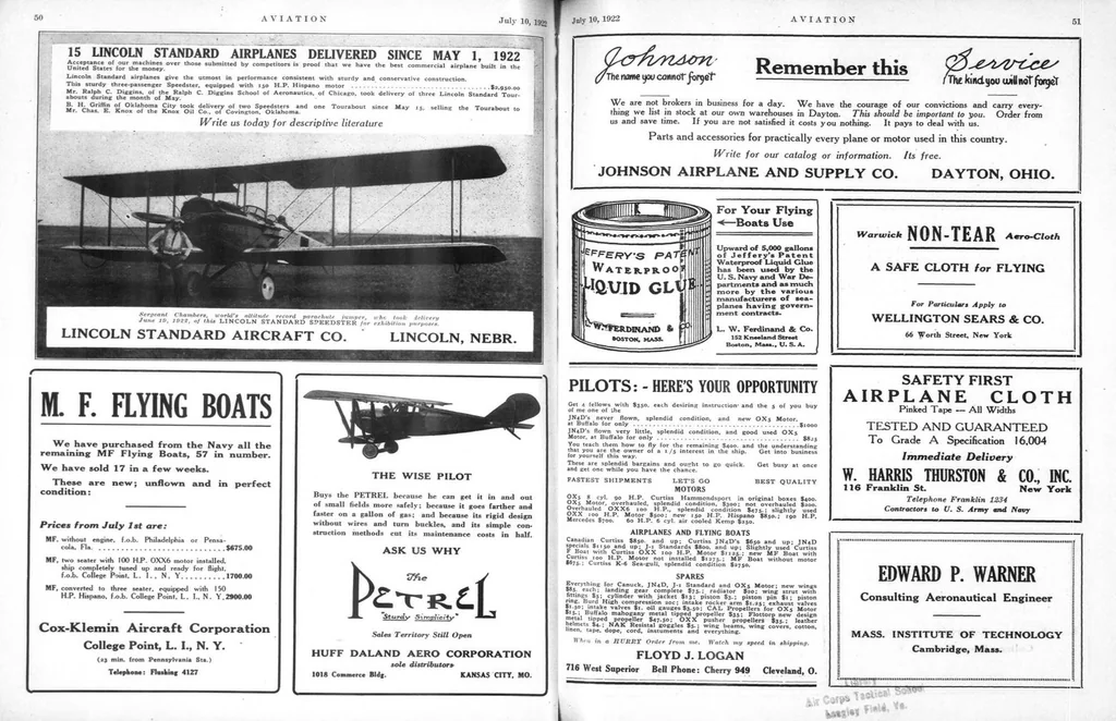 An illustration from Aviation Week 1922-07-10, 1922, leaf 11