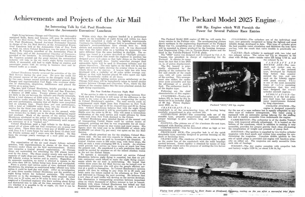 An illustration from Aviation Week 1922-10-16, 1922, leaf 11