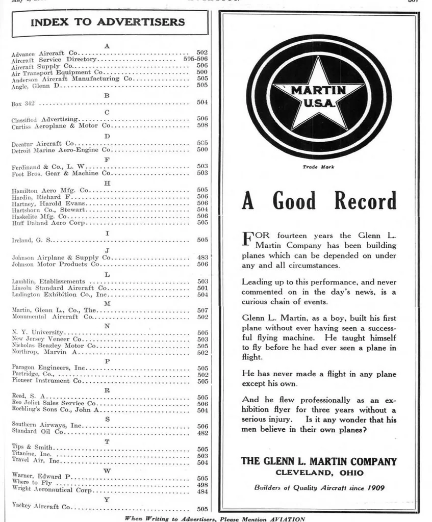 An illustration from Aviation Week 1925-05-04, 1925, leaf 13