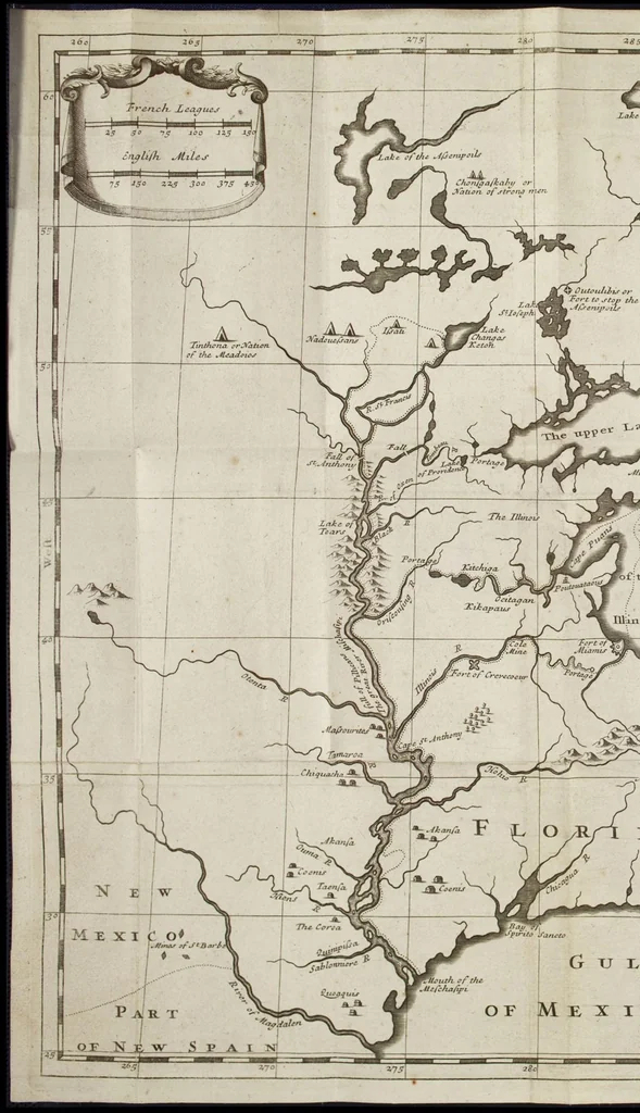 An illustration from A new discovery of a vast country in America, extending above four thousand miles, between New France and New Mexico: with a description of the Great Lakes, cataracts, rivers, plants, and animals, also the manners, customs, and languages of the several native Indians..., 1698, leaf 31