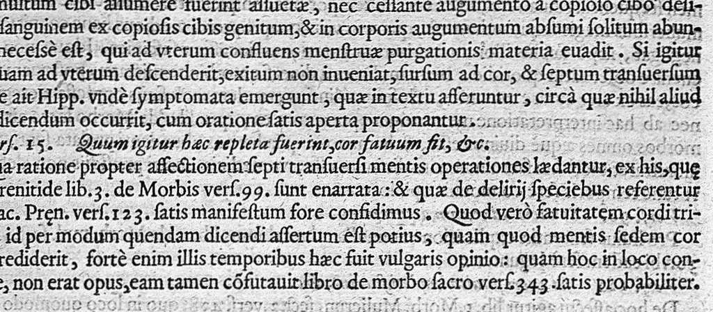 An illustration from Magnus Hippocrates cous Prosperi Martiani medici romani Notationibus explicatus., 1626, leaf 240