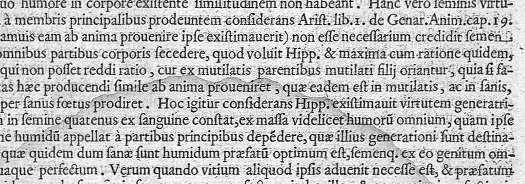 An illustration from Magnus Hippocrates cous Prosperi Martiani medici romani Notationibus explicatus., 1626, leaf 44
