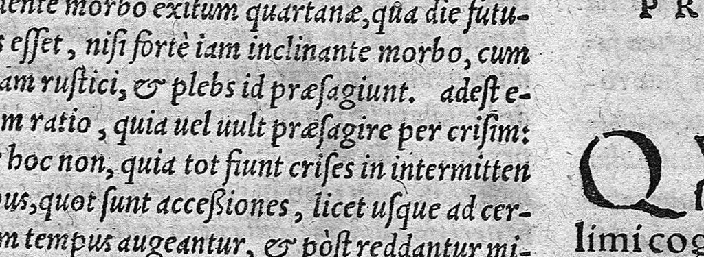 An illustration from Hieronymi Cardani in Hippocratis Coi, prognostica... atque etiam in Galeni prognosticorum expositionem commentarii absolutissimi. Item in libros Hippocratis de septimestri et octomestri partu et simul in eorum Galeni commentaria Cardani commentarii. Item pro gravissime diversis morbis laborantibus consilia septem Hieronymi Cardani,... nunc primum edita..., 1568, leaf 236