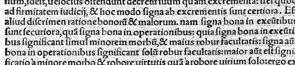 An illustration from Hieronymi Cardani in Hippocratis Coi, prognostica... atque etiam in Galeni prognosticorum expositionem commentarii absolutissimi. Item in libros Hippocratis de septimestri et octomestri partu et simul in eorum Galeni commentaria Cardani commentarii. Item pro gravissime diversis morbis laborantibus consilia septem Hieronymi Cardani,... nunc primum edita..., 1568, leaf 35
