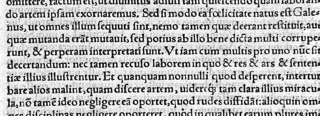 An illustration from Hieronymi Cardani in Hippocratis Coi, prognostica... atque etiam in Galeni prognosticorum expositionem commentarii absolutissimi. Item in libros Hippocratis de septimestri et octomestri partu et simul in eorum Galeni commentaria Cardani commentarii. Item pro gravissime diversis morbis laborantibus consilia septem Hieronymi Cardani,... nunc primum edita..., 1568, leaf 5