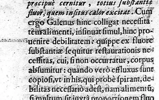 An illustration from Commentarius in Hippocratis Coi, libellum De alimento, in quo multiplici didascalia variae controversiae in utramque partem disputantur, et argumentorum funibus, authorumque secribus Satyro cornua ligantur, confriguntur. Opus in quatuor sectiones divisum quarum priores duae in hoc volumine continentur..., 1635, leaf 686