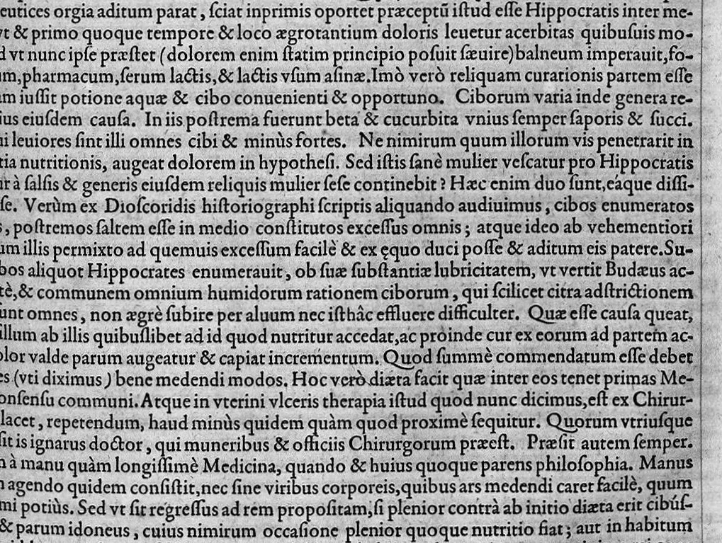 An illustration from Hippocratis coi, medicorum principis Liber prior de morbis mulierum ... Mauricio Cordaeo Rhemo interprete & explicatore, 1585, leaf 252