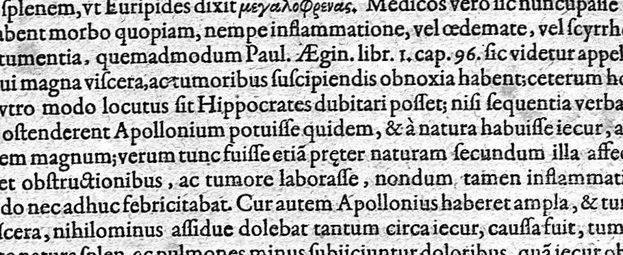 An illustration from Hieronymi Mercurialis,... Commentarii eruditissimi in Hippocratis,... Prognostica, Prorrhetica, de Victus ratione in morbis acutis et Epidemicas historias [cum versione eorum latina], quibus accessere tractatus luculentissimi de hominis generatione, vino et aqua balneisque pisanis, a Marco Cornacchino,... nunc primum in lucem editi..., 1602, leaf 253