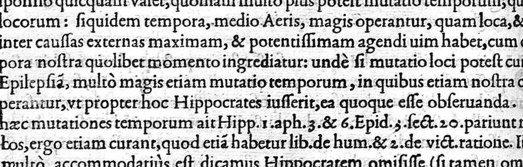 An illustration from Hieronymi Mercurialis,... In omnes Hippocratis Aphorismorum libros praelectiones patavinae... in quibus innumeri pene ipsius Hippocr. obscuriores loci, ac sententiae elucidantur, problemataq permulta obstrusiora facili methodo enodantur : opvs varia doctrina refertum, philosophis, medicis, ac studiosis omnibus vsui, ac iucundum futurum ..., 1619, leaf 188