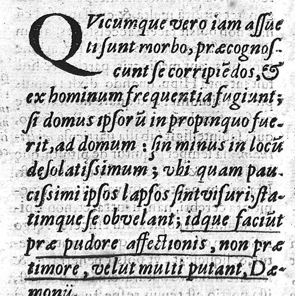 An illustration from Praelectiones Vallisoletanae in librum magni Hipp. Coi De morbo sacro. Auctore D. Antonio Ponze Sancta Cruz, ..., 1631, leaf 115
