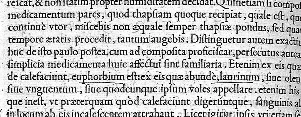 An illustration from Claudii Galeni Pergameni De compositione medicamentorum secundum locos, : seu quae unicuique corporis parti conueniunt, libri decem, 1535, leaf 27