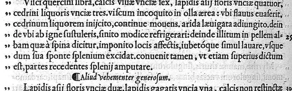 An illustration from Claudii Galeni Pergameni De compositione medicamentorum secundum locos, : seu quae unicuique corporis parti conueniunt, libri decem, 1535, leaf 289