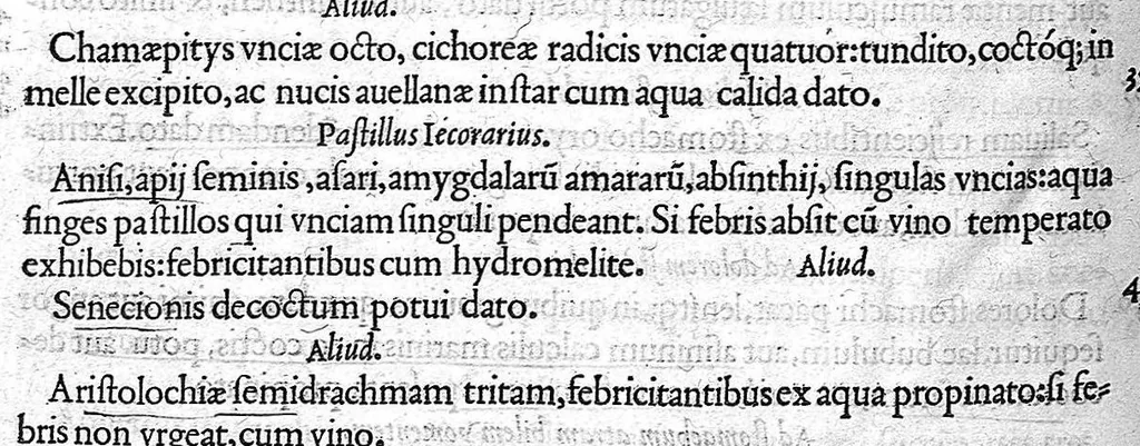 An illustration from Claudii Galeni De antidotis libri duo, a Ioanne Guinterio... Latinitate donati. Eiusdem Galeni De remedijs paratu facilibus liber unus, eodem Ioanne Guinterio interprete, 1535, leaf 99