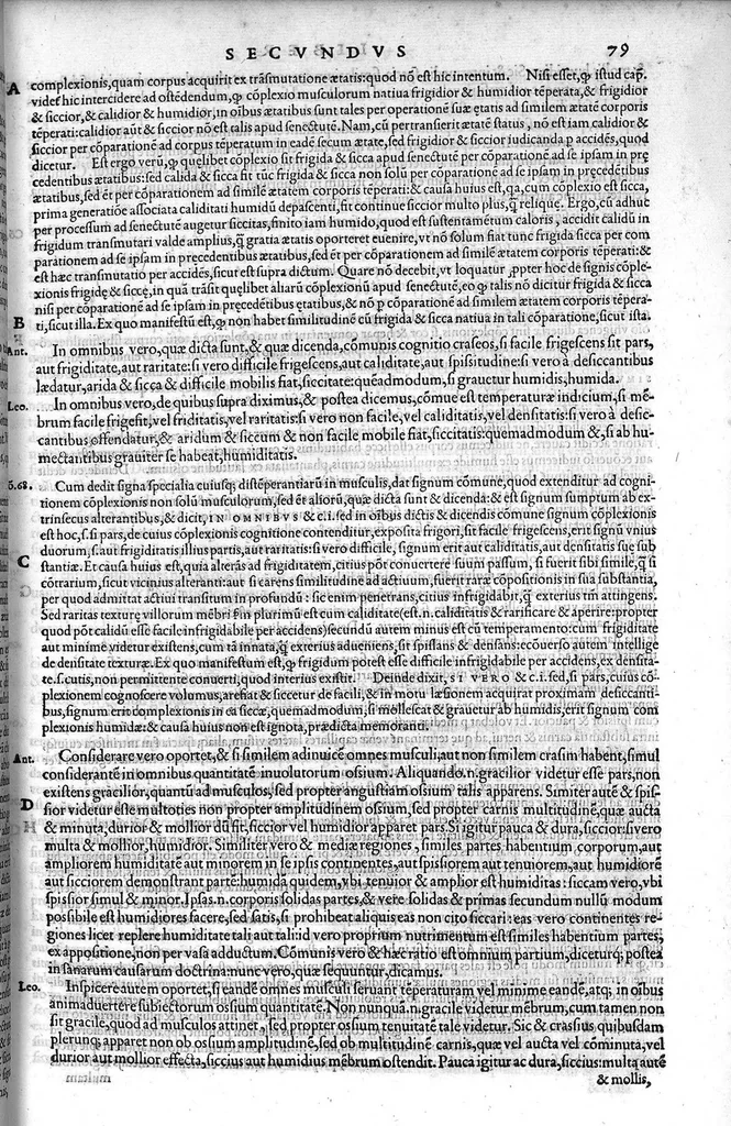 An illustration from Plus quam commentum in Parvam Galeni artem Turisani Florentini medici praestantissimi, cum duplici textus interpretatione, antiqua scilicet et Leoniceni, et ejusdem [Turisani] libello de Hypostasi, opus... quod olim quidem Jul. Martianus Rota,... pluribus auxit et emendavit ; nunc vero... recognitum... additis quibusdam ad eandem rem pertinentibus, denuo imprimendum curavimus. Ea autem sunt : Hali qui eandem Galeni Artem primus exposuit ; Joannitii ad eandem introductio ; Gentilis qui primum ejusdem Artis librum... declaravit ; Nicolai Leoniceni Quaestio de tribus doctrinis..., 1557, leaf 172