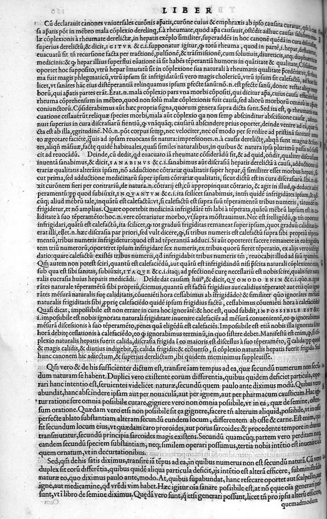 An illustration from Plus quam commentum in Parvam Galeni artem Turisani Florentini medici praestantissimi, cum duplici textus interpretatione, antiqua scilicet et Leoniceni, et ejusdem [Turisani] libello de Hypostasi, opus... quod olim quidem Jul. Martianus Rota,... pluribus auxit et emendavit ; nunc vero... recognitum... additis quibusdam ad eandem rem pertinentibus, denuo imprimendum curavimus. Ea autem sunt : Hali qui eandem Galeni Artem primus exposuit ; Joannitii ad eandem introductio ; Gentilis qui primum ejusdem Artis librum... declaravit ; Nicolai Leoniceni Quaestio de tribus doctrinis..., 1557, leaf 335