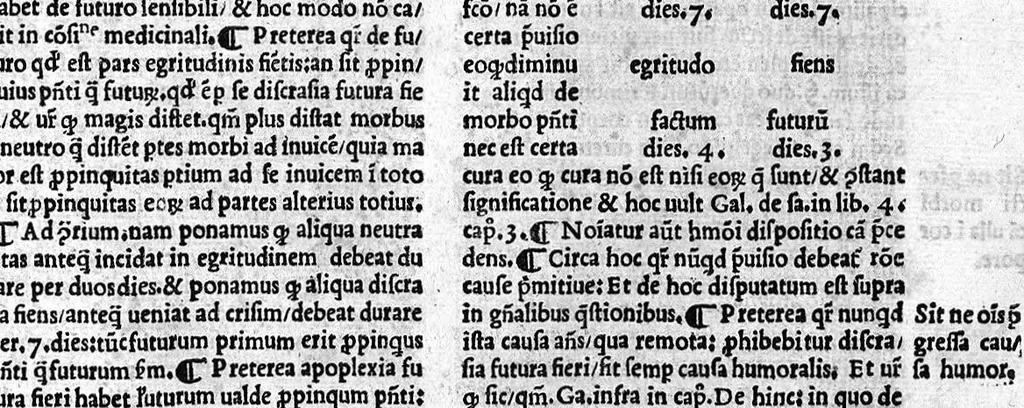 An illustration from Thaddei Florentini,... In C. Gal. Micratechnen commentarii secunde editionis emaculati et ab oblivionis injuria nuperrime vindicati, studio Thome Dionysii Polii,... quin etiam Gal. textus suo loco adjecti..., 1522, leaf 362