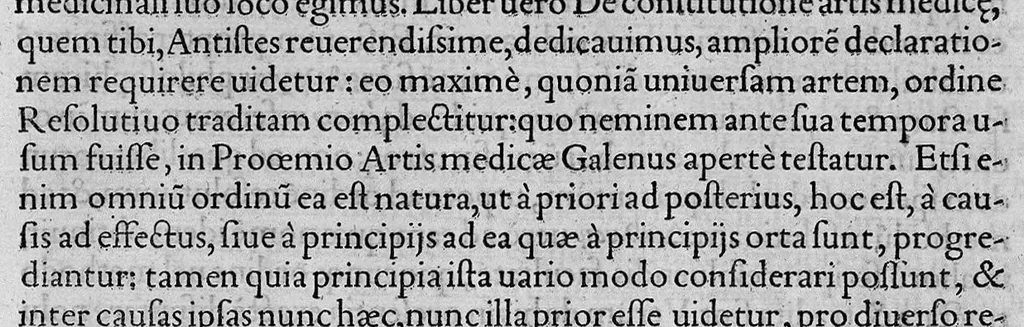An illustration from In Galeni librum "de Constitutione artis medicae", tabulae et commentarii: per Theodorum Zvinggerum,... Ex quibus rationem inveniendi & constituendi artem quamlibet, juxta resolutivi ordinis leges, (cujus natura, ars & usus multis jam seculis latuit) studiosus Lector facili negotio depromet. Accessit rerum et verborum... memorabilium index, 1561, leaf 4