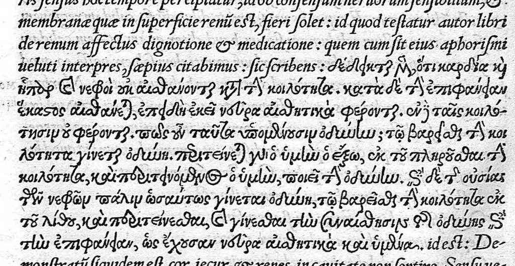 An illustration from Hippocratis medicorum omnium principis epidemian liber sextus, a Leonardo Fuchsio medico latinitate donatus..., 1537, leaf 29