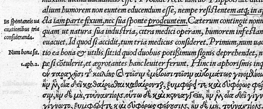 An illustration from Hippocratis medicorum omnium principis epidemian liber sextus, a Leonardo Fuchsio medico latinitate donatus..., 1537, leaf 75