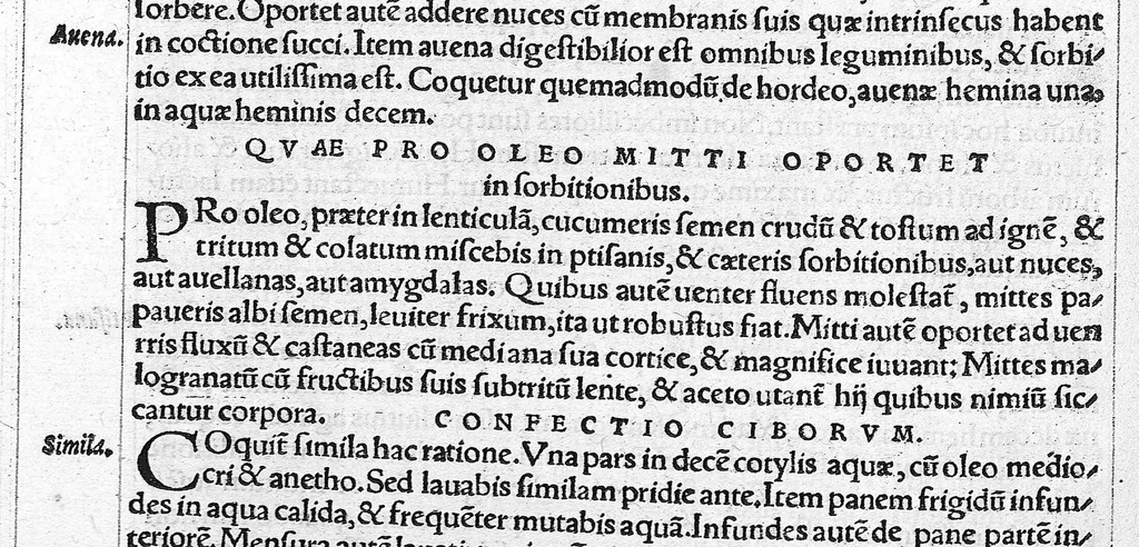 An illustration from Caelii Aureliani siccensis tardarum passionum libri V / Oribasii euporiston libri III, medicinae compendium liber I, curationum liber I, trochiscorum confect liber I, 1529, leaf 201
