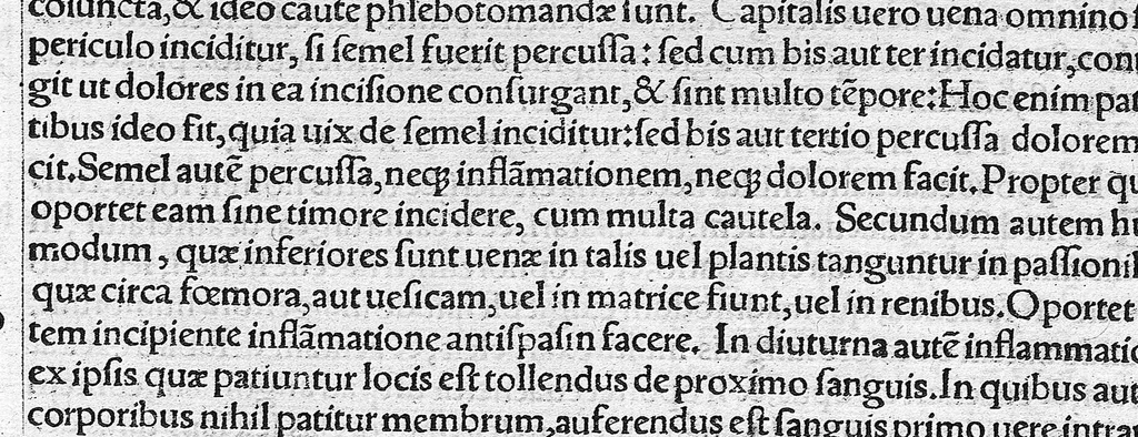 An illustration from Caelii Aureliani siccensis tardarum passionum libri V / Oribasii euporiston libri III, medicinae compendium liber I, curationum liber I, trochiscorum confect liber I, 1529, leaf 209