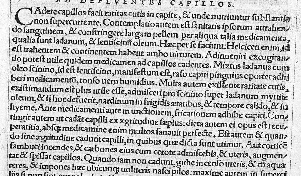 An illustration from Caelii Aureliani siccensis tardarum passionum libri V / Oribasii euporiston libri III, medicinae compendium liber I, curationum liber I, trochiscorum confect liber I, 1529, leaf 225