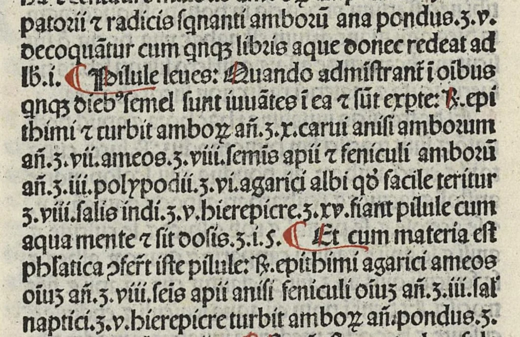 An illustration from Liber canonis primus [-quintus] quem princeps aboali abincenni de medicine edidit : translatum a magistro Gerardo cremonensi in Toledo ab arabico in latinum, leaf 645