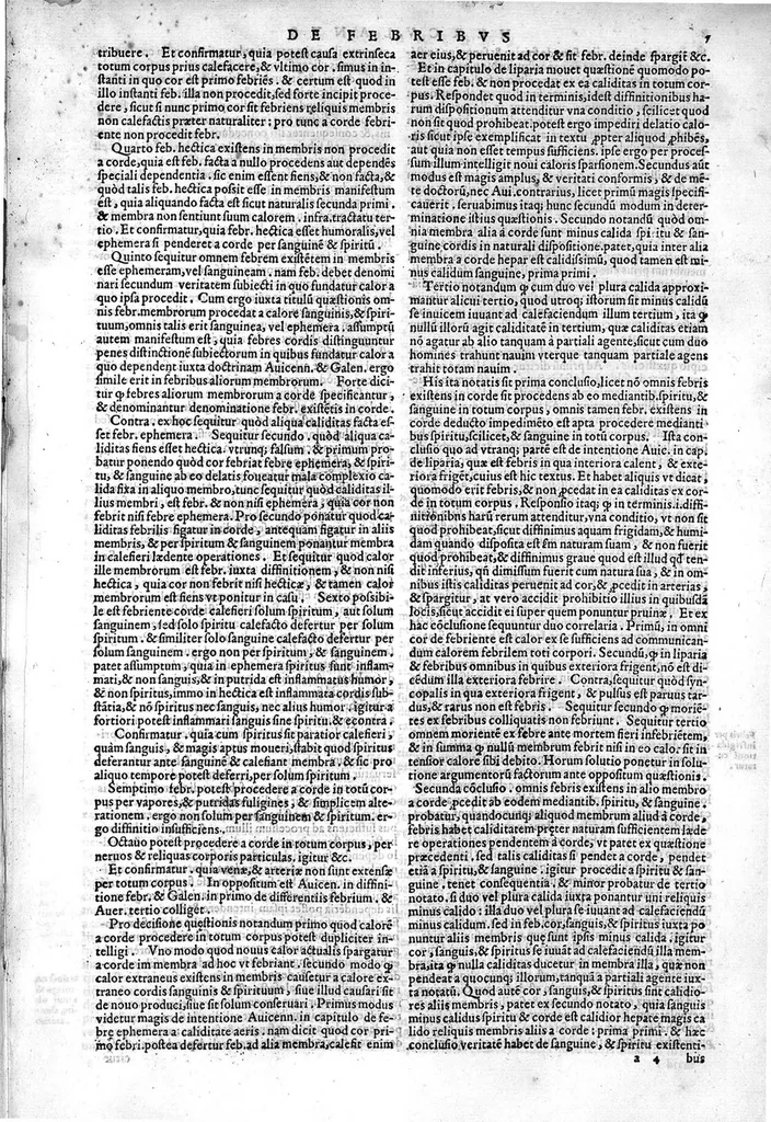 An illustration from Joannis Herculani in Avicennae quarti canonis fen in qua de febribus agitur, ... explicatio..., 1560, leaf 14