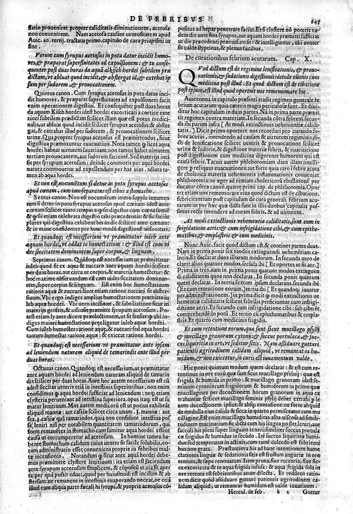 An illustration from Joannis Herculani in Avicennae quarti canonis fen in qua de febribus agitur, ... explicatio..., 1560, leaf 154