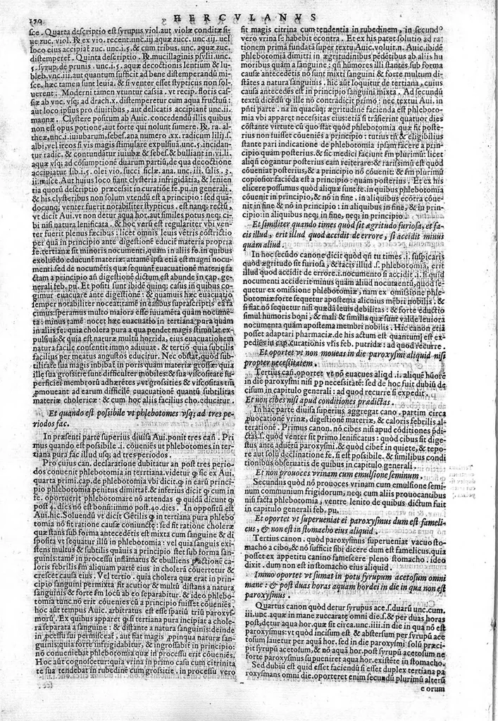 An illustration from Joannis Herculani in Avicennae quarti canonis fen in qua de febribus agitur, ... explicatio..., 1560, leaf 177