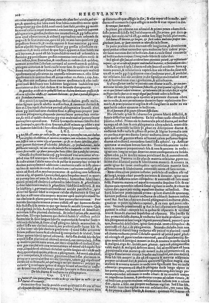 An illustration from Joannis Herculani in Avicennae quarti canonis fen in qua de febribus agitur, ... explicatio..., 1560, leaf 215