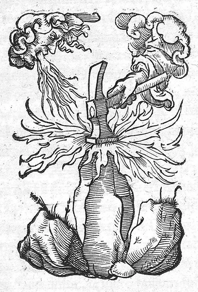 An illustration from Summi in omni philosophia uiri Constantini Africani medici operum reliqua, hactenus desiderata, nuncq[ue] primum impressa ex uenerandæ antiquitatis exemplari, quod nunc demum est inuentum. In quibus omnes communes loci, qui propriè Theorices sunt, ita explicantur & tractantur, ut medicum futurum optimè formare & perficere possint: Quaecun[que] enim Galenus iustò fusius habet clara & docta breuitate perstringit, & apud Hippocratem obscurioribus mirabilem lucem addit, disciplinarum omnium, precipuè dialectices praesidijs instructissimus autor, 1539, leaf 0