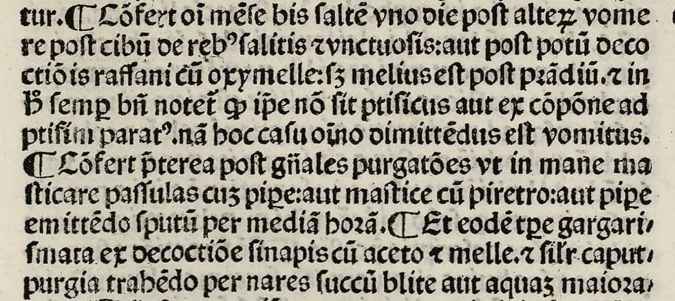 An illustration from Consilia Ugonis Senensis saluberrima omnes egritudines, noviter correcta et ad optimum ordinem redacta, additis multis prius non impressis ejusdem nuper inventis, nonnullisque aliis utilissimis consiliis, 1518, leaf 64
