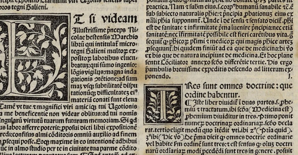 An illustration from Expositio Ugonis Senensis super libros Tegni Galieni, leaf 1