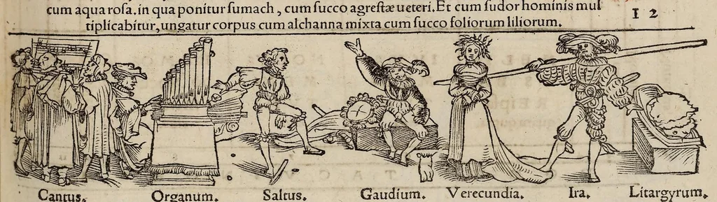 An illustration from Tacuini sanitatis, 1531, leaf 100