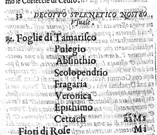 An illustration from Nuovo, et universale theatro farmaceutico. Fondato sopra le preparationi farmaceutiche scritte da'medici antichi, greci, e arabi; principalmente da Galeno, e Mesue / ... ampliato oltre le fabriche ... contenute ne gli antidotarii Veneti di Giorgio Melichio, aumentato da Alberto Stecchini ... con quelle ... compositioni ancora ... da gli più lodati scrittori ..., 1667, leaf 383