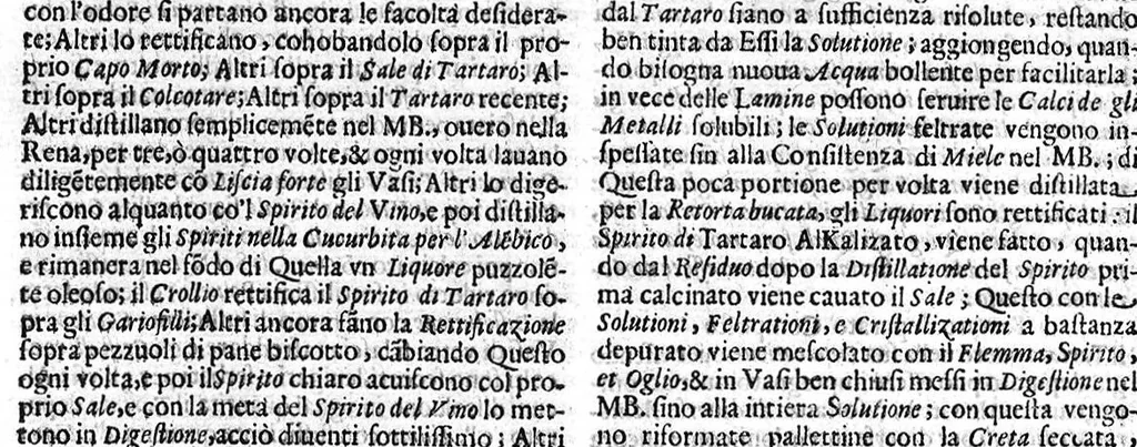 An illustration from Nuovo, et universale theatro farmaceutico. Fondato sopra le preparationi farmaceutiche scritte da'medici antichi, greci, e arabi; principalmente da Galeno, e Mesue / ... ampliato oltre le fabriche ... contenute ne gli antidotarii Veneti di Giorgio Melichio, aumentato da Alberto Stecchini ... con quelle ... compositioni ancora ... da gli più lodati scrittori ..., 1667, leaf 971
