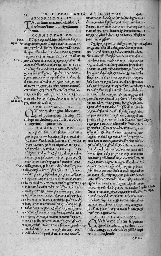 An illustration from Hieronymi Cardani ... in Septem Aphorismorum Hippocratis particulas Commentaria...eiusdem, De Venenorum differentiis, viribus, et adversus ea remediorum praesidiis : ac praesertim de Pestis generibus omnibus, praeservatione et cura, Libri III. Item, de Providentia temporum liber, 1564, leaf 253