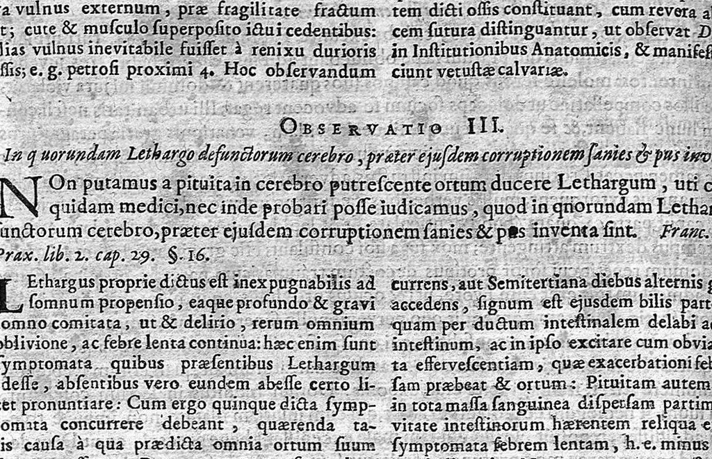An illustration from Theophili Boneti ... Sepulchretum sive anatomia practica : ex cadaveribus morbo denatis, proponens historias et observationes omnium humani corporis affectuum, ipsorumq; causas reconditas revelans. Quo nomine, tam pathologiae genuinae, quàm nosocomiae orthodoxae fundatrix, imo medicinae veteris ac novae promptuarium, dici meretur. Cum indicibus necessariis / Théophile Bonet. - Editio altera, quam novis commentariis et observationibus innumeris illustravit, ac tertia ad minimum parte auctiorem fecit Johannes Jacobus Mangetus ... Tomus primus, 1700, leaf 194