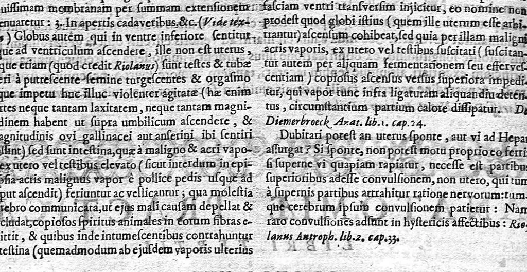 An illustration from Theophili Boneti ... Sepulchretum sive anatomia practica : ex cadaveribus morbo denatis, proponens historias et observationes omnium humani corporis affectuum, ipsorumq; causas reconditas revelans. Quo nomine, tam pathologiae genuinae, quàm nosocomiae orthodoxae fundatrix, imo medicinae veteris ac novae promptuarium, dici meretur. Cum indicibus necessariis / Théophile Bonet. - Editio altera, quam novis commentariis et observationibus innumeris illustravit, ac tertia ad minimum parte auctiorem fecit Johannes Jacobus Mangetus ... Tomus tertius, 1700, leaf 50