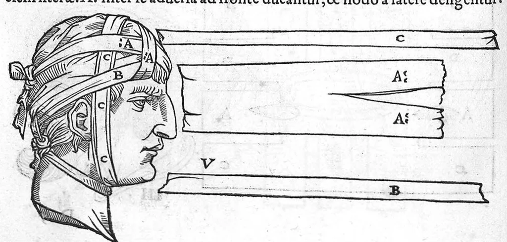 An illustration from Chirurgia è graeco in latinum conversa, Vido Vidio Florentino interprete, cum nonnullis ejusdem Vidii co[m]mentariis, 1544, leaf 455