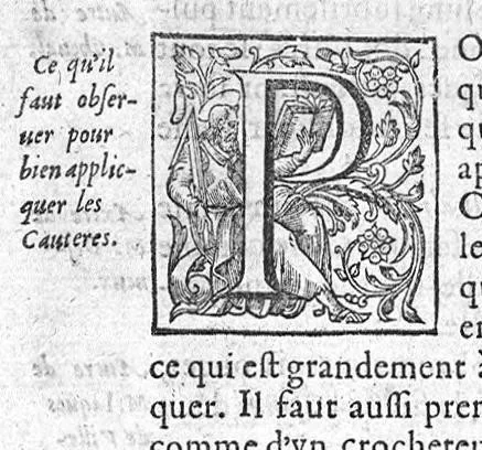 An illustration from Les Oeuvres de chirurgie de Jacques Guillemeau, chirurgien ordinaire du Roy et Juré à paris, divisées en treize livres. Avec les Portraicts & Figures Anatomiques de toutes les parties du corps humain. Et des Instrumens necessaires au Chirurgien. Derniere edition, 1602, leaf 295