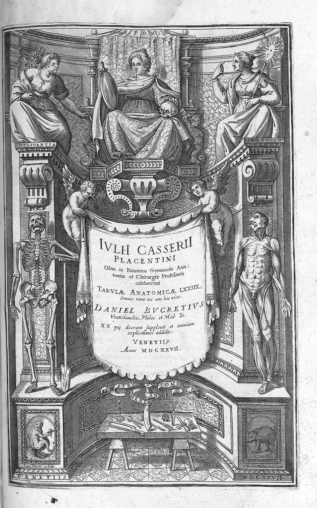 An illustration from Tabulae anatomicae LXXIIX omnes novae nec ante hac visae. Edit. par Daniel Bucretius, 1627, leaf 0