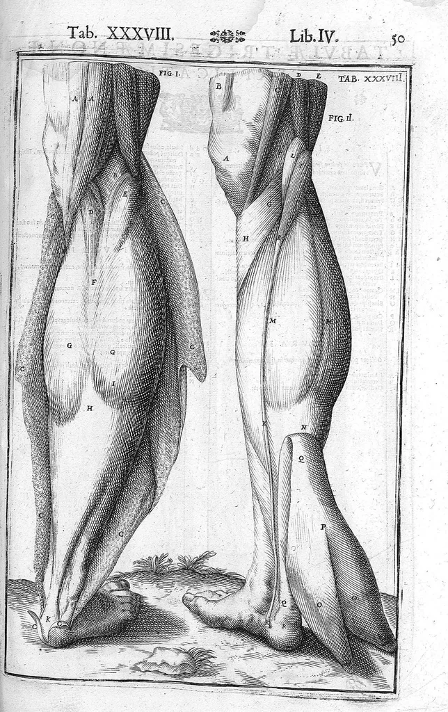 An illustration from Tabulae anatomicae LXXIIX omnes novae nec ante hac visae. Edit. par Daniel Bucretius, 1627, leaf 103