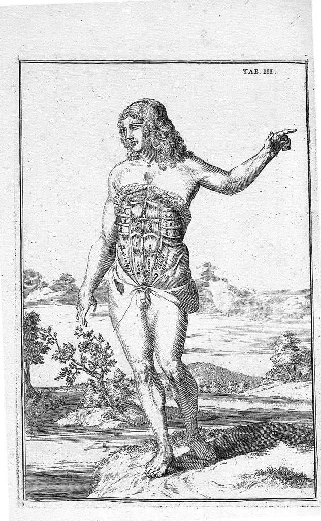 An illustration from Myographia Nova sive Musculorum omnium (in Corpore Humano hactenus repertorum) accuratissima descriptio..., 1687, leaf 19