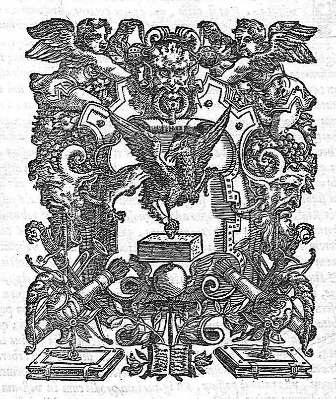An illustration from Hieronymi Fabricii ab aquapendente, Equite Sancti Marci, et anatomico supraordinario In Florentissimo Gimnasio Patavino. Opera anatomica. De formato foetu, formatione ovi et pulli, locutione et eius instrumentis, brutorum loquela, 1625, leaf 257