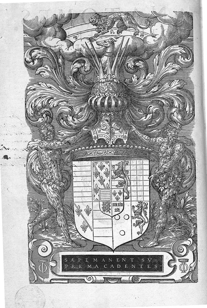 An illustration from Anatomes totius, aere insculpta delineatio, cui addita est Epitome, innumeris mendis repurgata, quam de corporis humani conscripsit... And. Vesalius. Eique accessit partium corporis tum simplicium tum compositarum brevis elucidatio, per Jacobum Grevinum, 1565, leaf 1